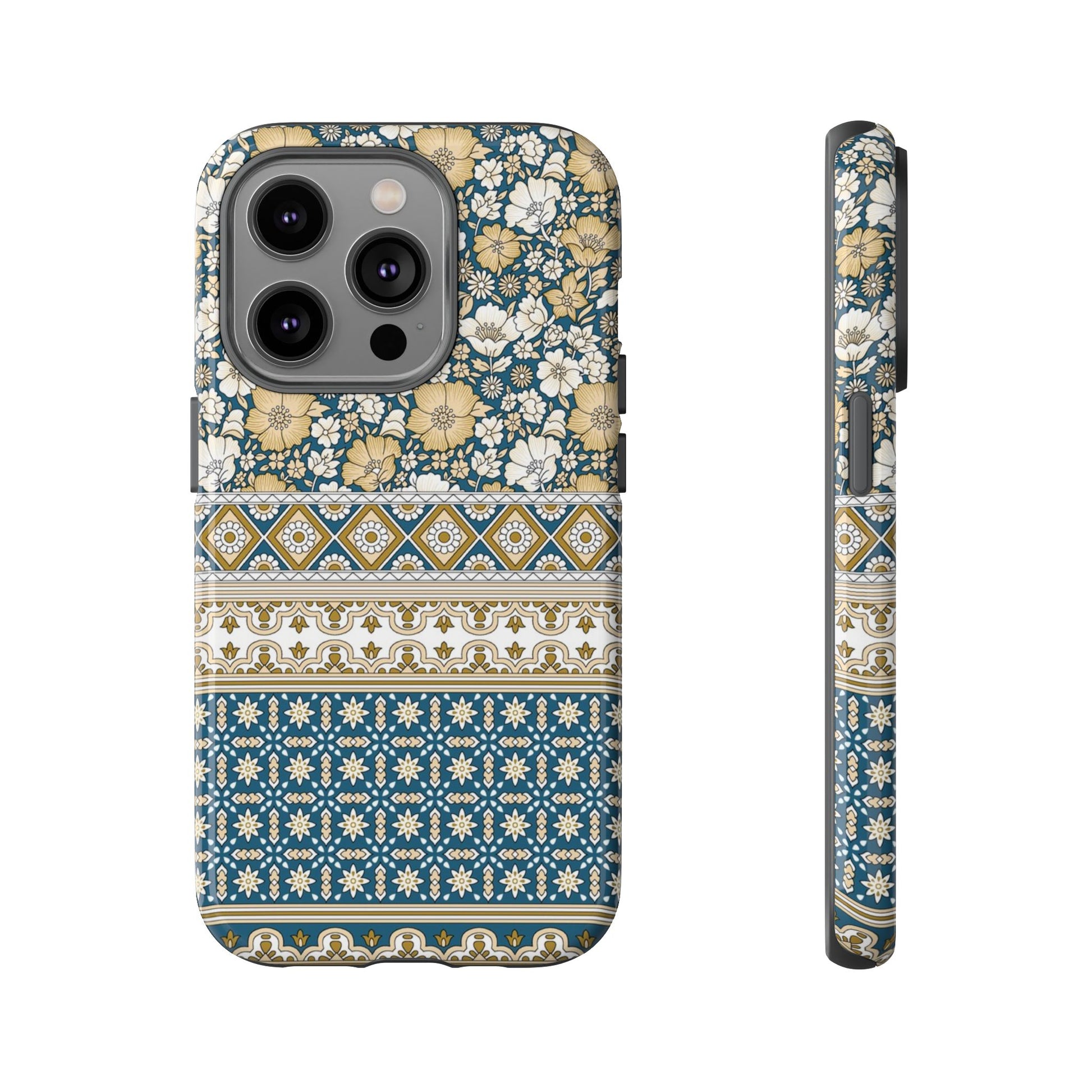 Vintage Floral Tough Phone Case for iPhone 14 models