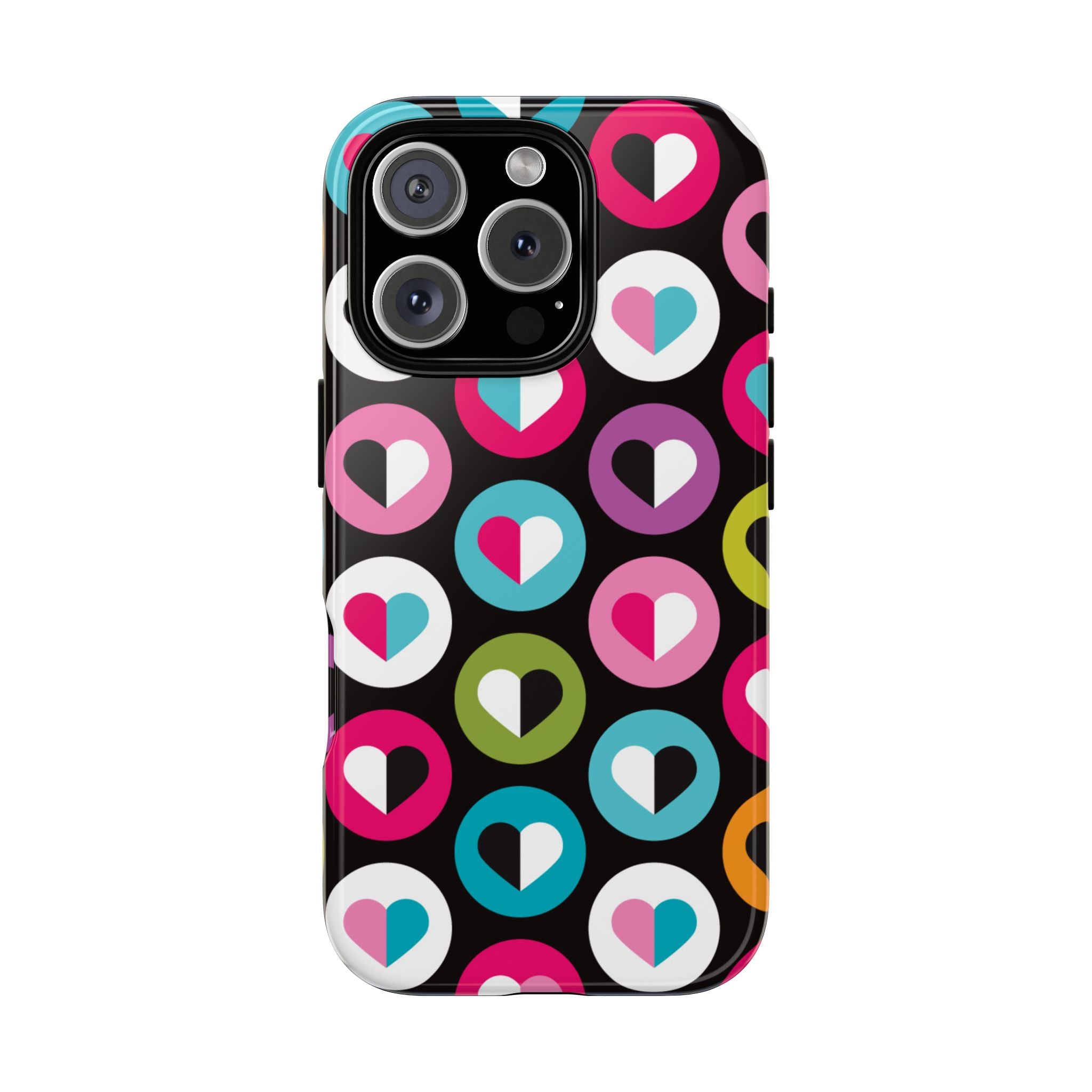 Colourful Hearts Tough iPhone Case - MVB STUDIO STORE