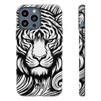 Black & White Tiger Tough iPhone Case - MVB STUDIO STORE