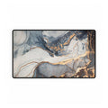 Marble & Gold Resin Desk Mat - Large Decorative Mouse Pad