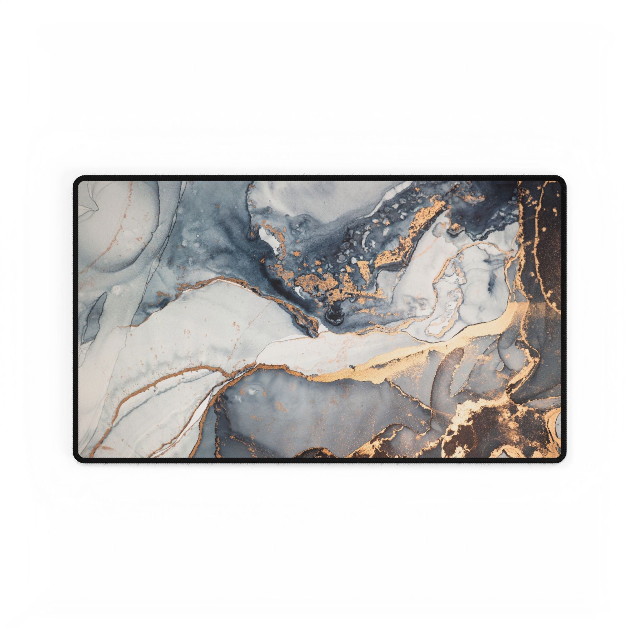 Marble & Gold Resin Desk Mat - Large Decorative Mouse Pad