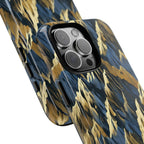 Blue & Gold Terrains Tough iPhone Case - MVB STUDIO STORE