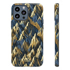 Blue & Gold Terrains Tough iPhone Case - MVB STUDIO STORE