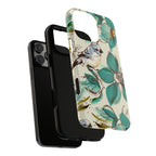 Retro Birds & Flowers Tough iPhone Case - MVB STUDIO STORE