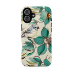 Retro Birds & Flowers Tough iPhone Case - MVB STUDIO STORE