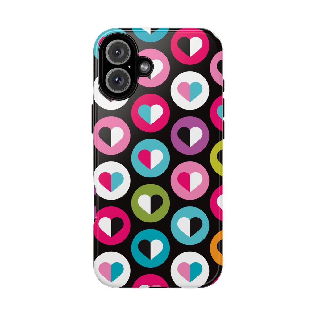 Colourful Hearts Tough iPhone Case - MVB STUDIO STORE