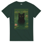 Black Pond Cat Dark Green colour T-shirt | MVB STUDIO STORE