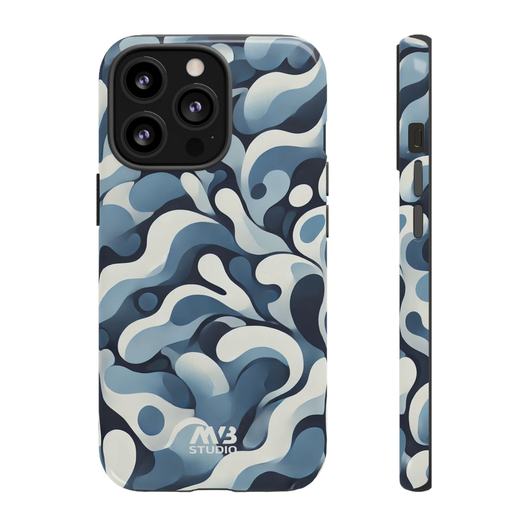 Blue Camouflage Tough iPhone Case - MVB STUDIO STORE