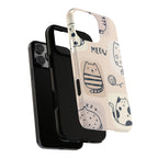 Cute Cat Drawings Tough iPhone Case - MVB STUDIO STORE