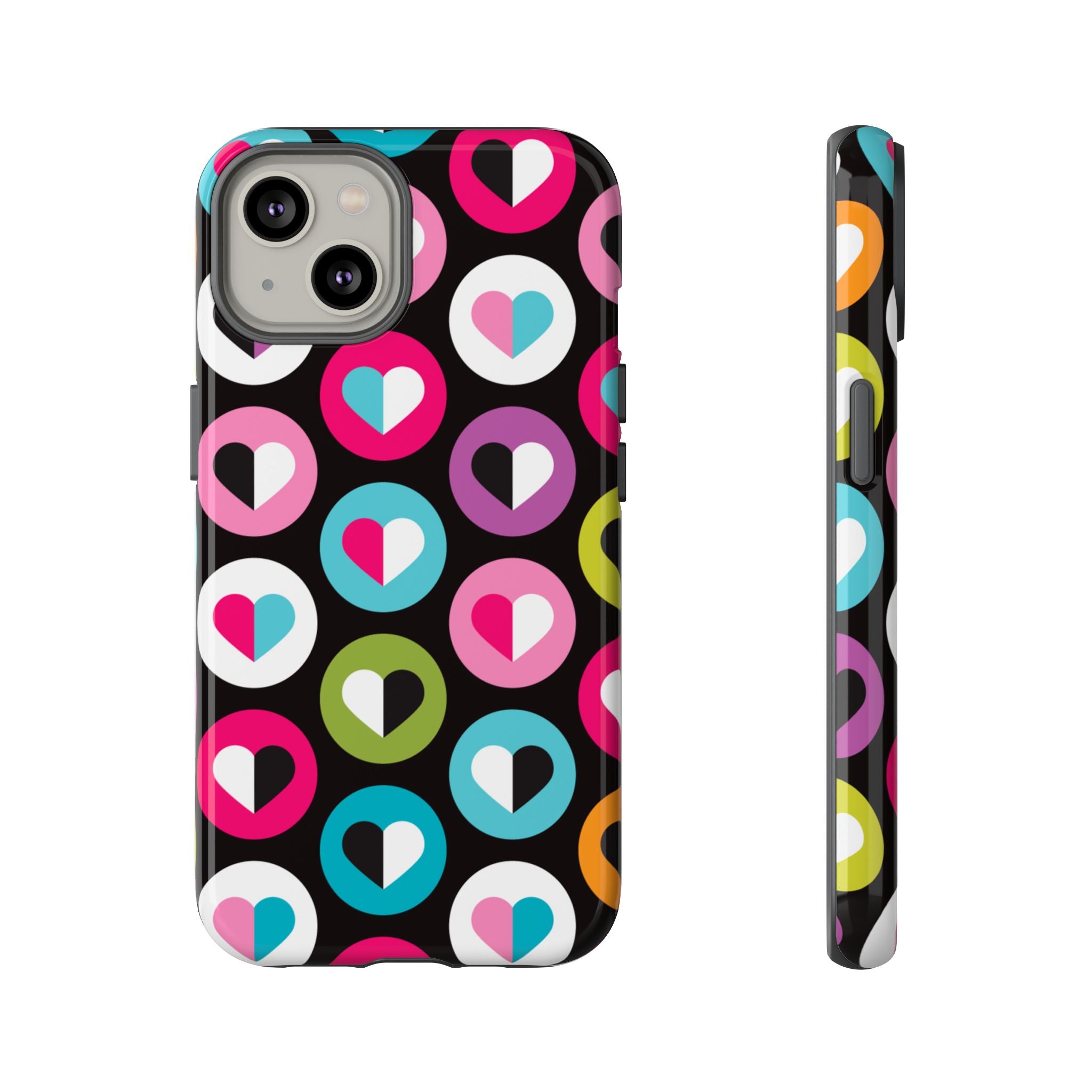 Colourful Hearts Tough iPhone Case - MVB STUDIO STORE