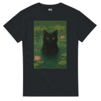 Black Pond Cat Black colour T-shirt | MVB STUDIO STORE