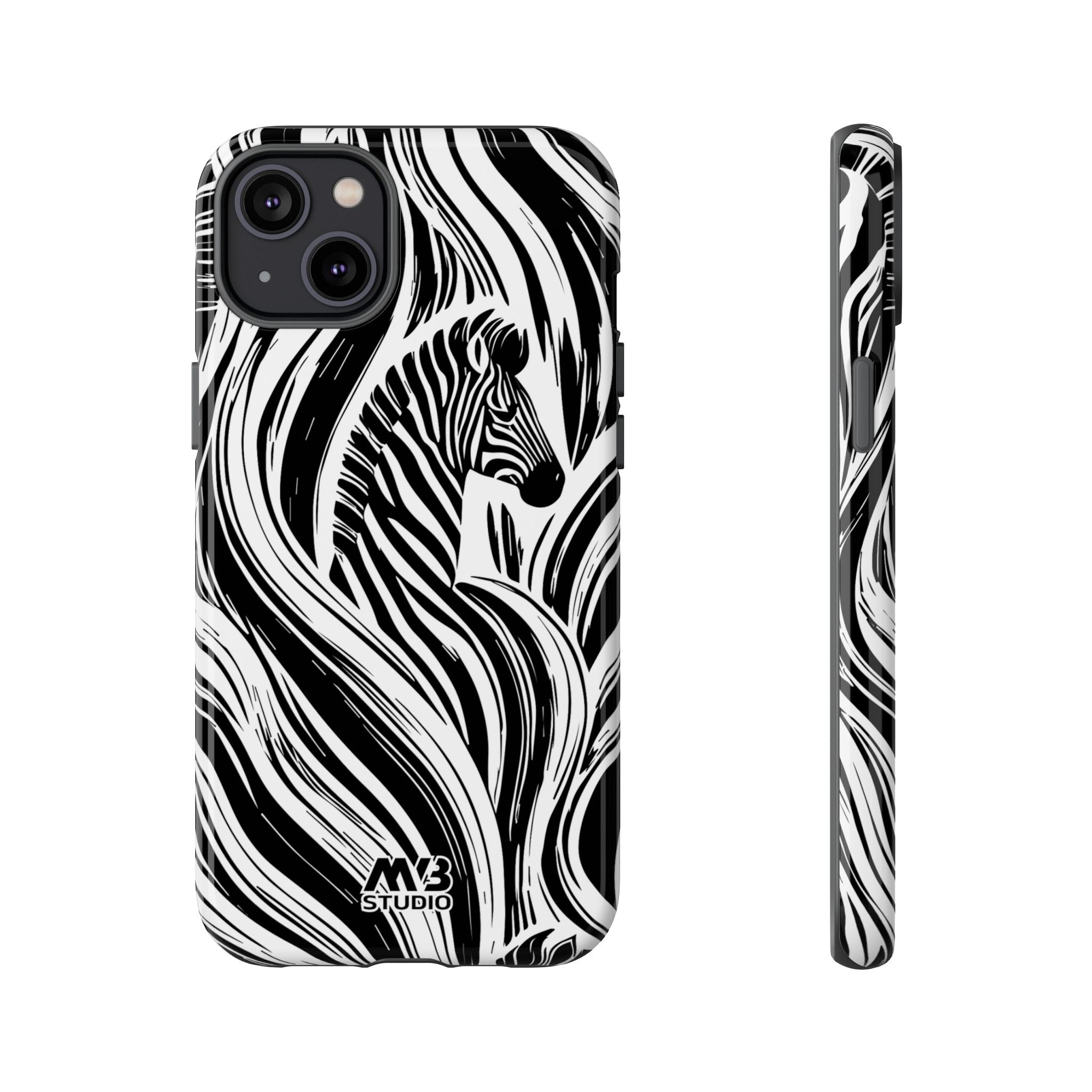 Zebra Stripes Tough iPhone Case - MVB STUDIO STORE