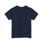 Navy blue t-shirt on a white background