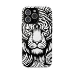 Black & White Tiger Tough iPhone Case - MVB STUDIO STORE