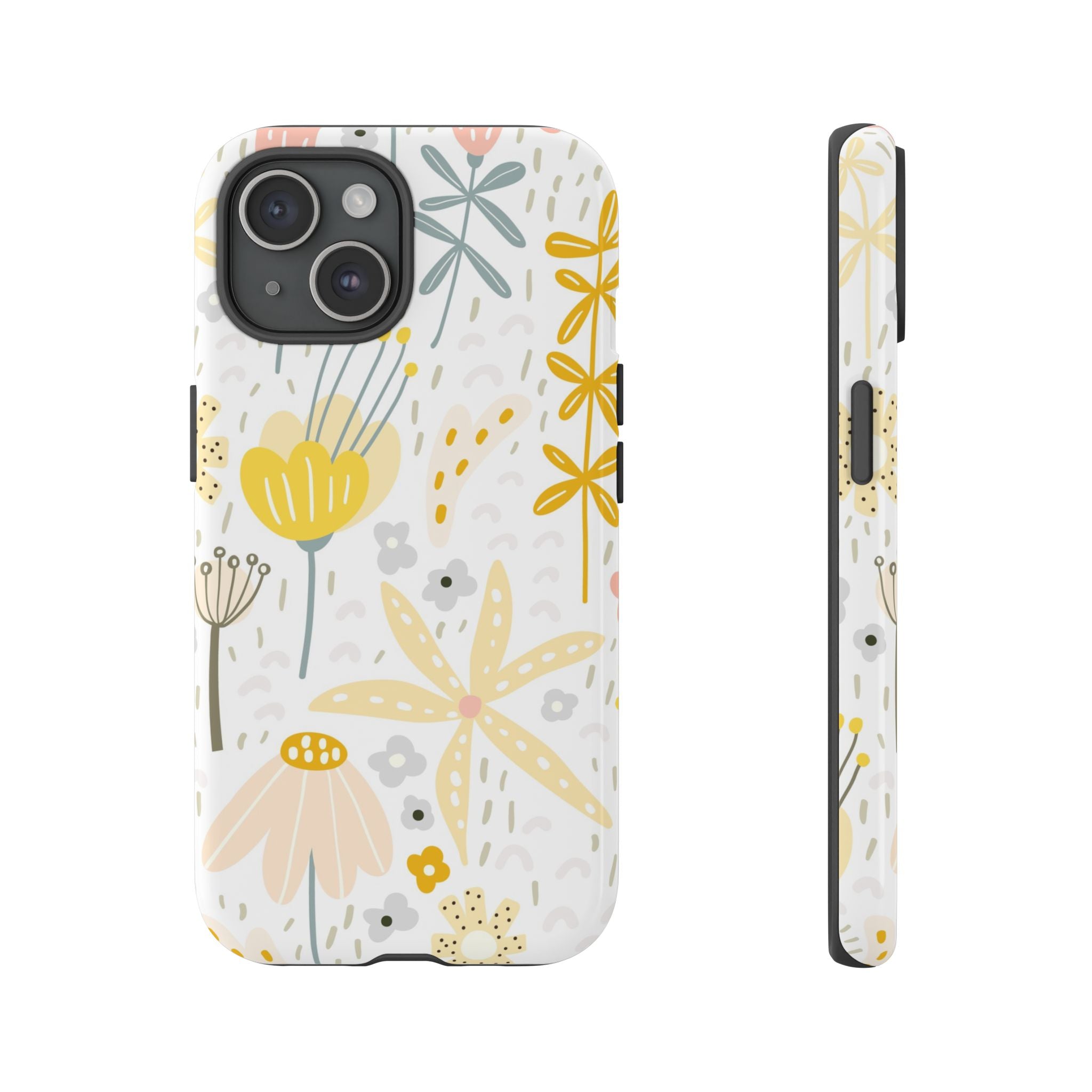 Yellow Wild Flowers Tough iPhone Case - MVB STUDIO STORE