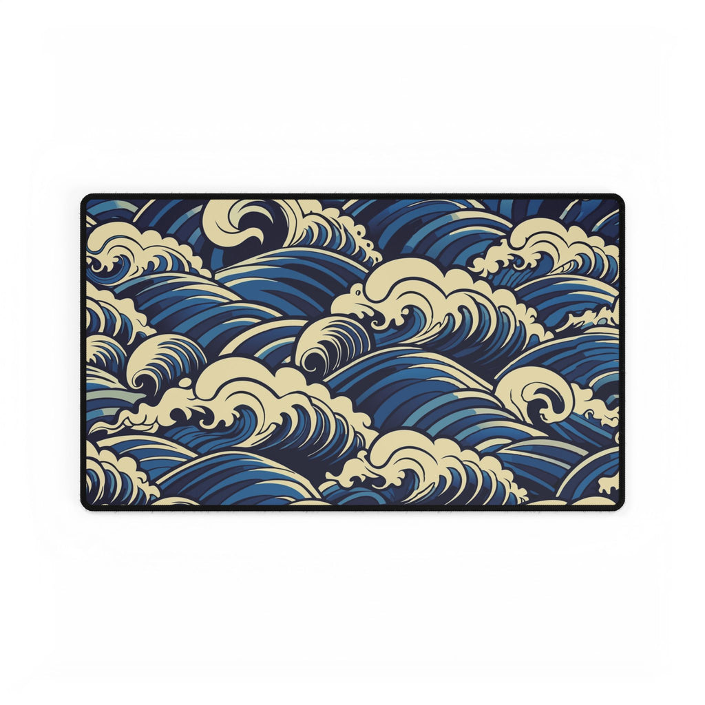 Ocean Wave Desk Mat - Large Nautical Mousepad for Desk, Gaming & Office