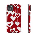 Red Dripping Hearts Tough iPhone Case - MVB STUDIO STORE