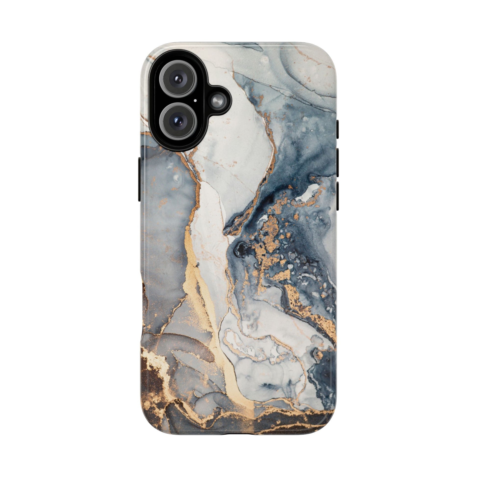 Blue Gold Marble Tough iPhone Case - MVB STUDIO STORE