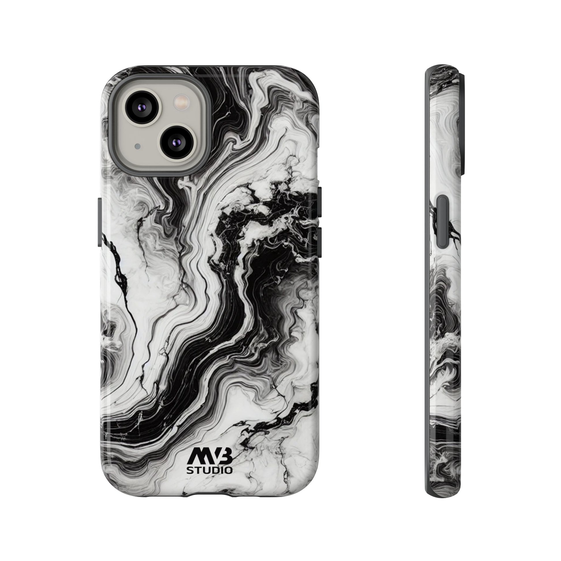 Black & White Tough iPhone Case