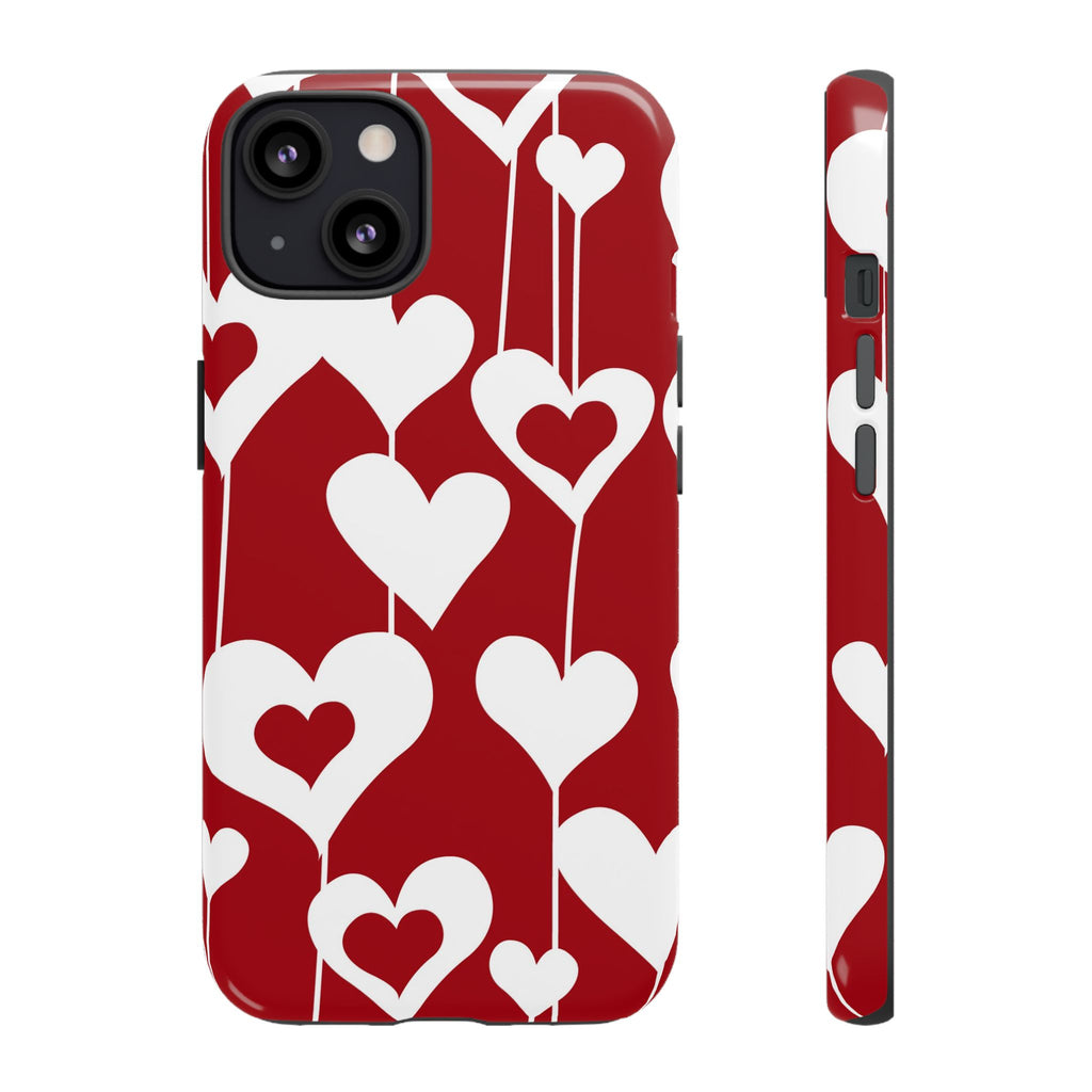Red Dripping Hearts Tough iPhone Case - MVB STUDIO STORE