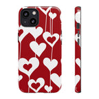 Red Dripping Hearts Tough iPhone Case - MVB STUDIO STORE