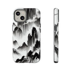 Black Ink Mountain Tough iPhone Case - MVB STUDIO STORE