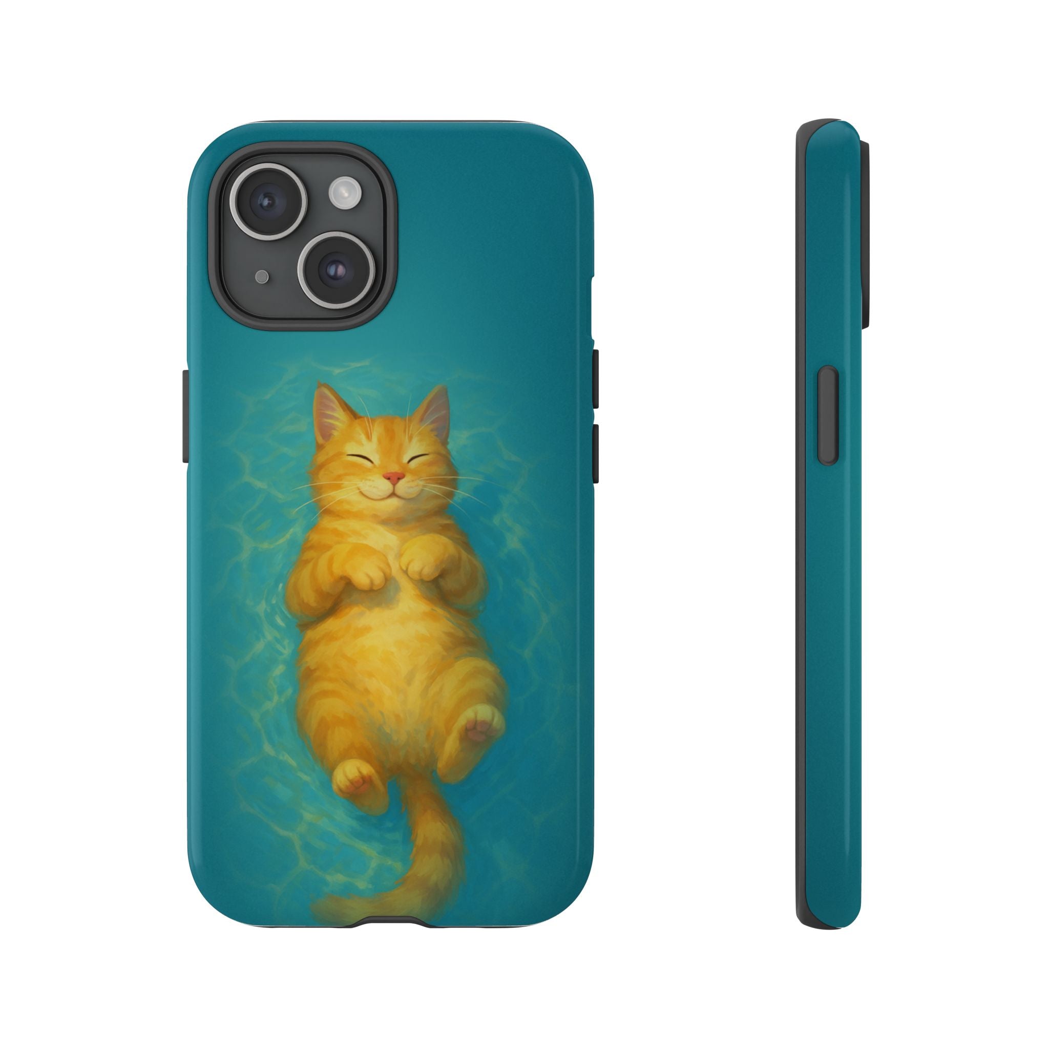 Relaxed Cat Floating iPhone Case - MVB STUDIO STORE