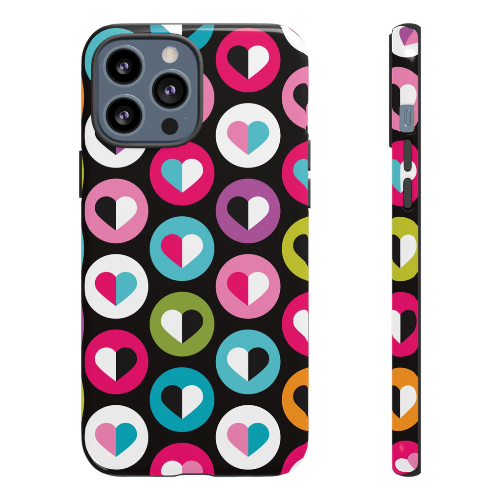 Colourful Hearts Tough iPhone Case - MVB STUDIO STORE