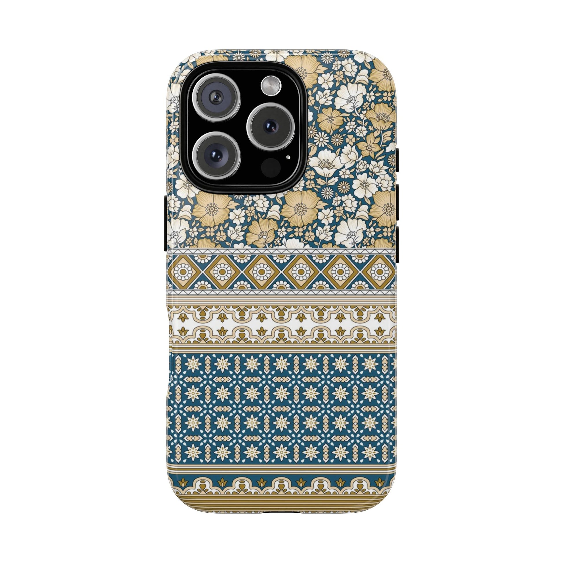 Vintage Floral Tough Phone Case for iPhone 16 models
