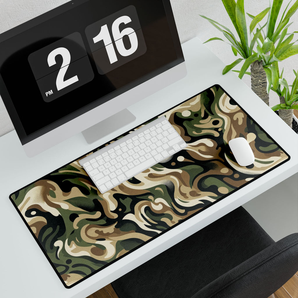 Camo Swirl XXL Desk Mat — Large Gaming & Office Mouse Pad