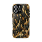 Black & Gold Terrains Tough iPhone Case - MVB STUDIO STORE