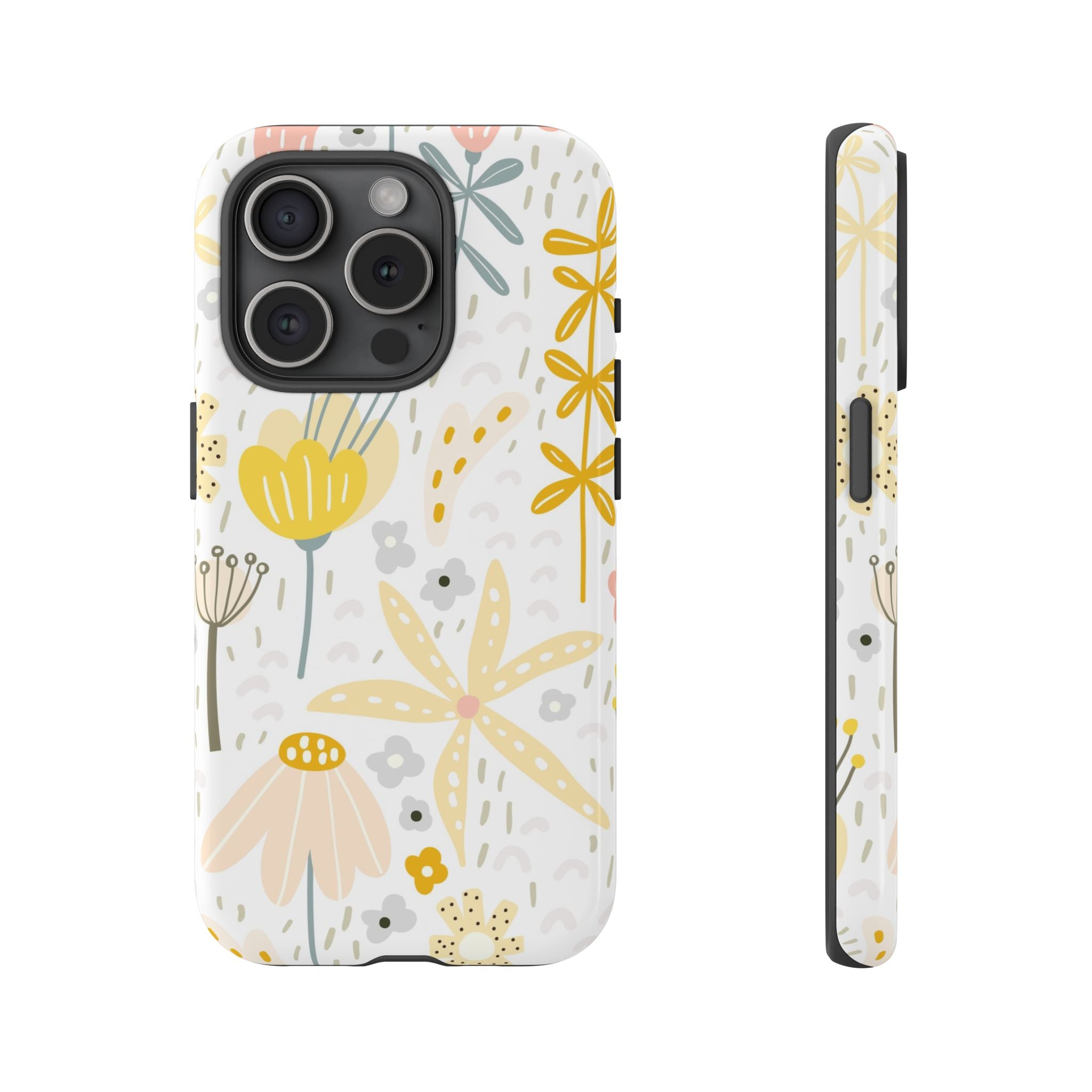 Yellow Wild Flowers Tough iPhone Case - MVB STUDIO STORE