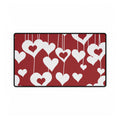 Valentine Hanging Hearts Desk Mat - Romantic Red Mousepad/Desk Protector