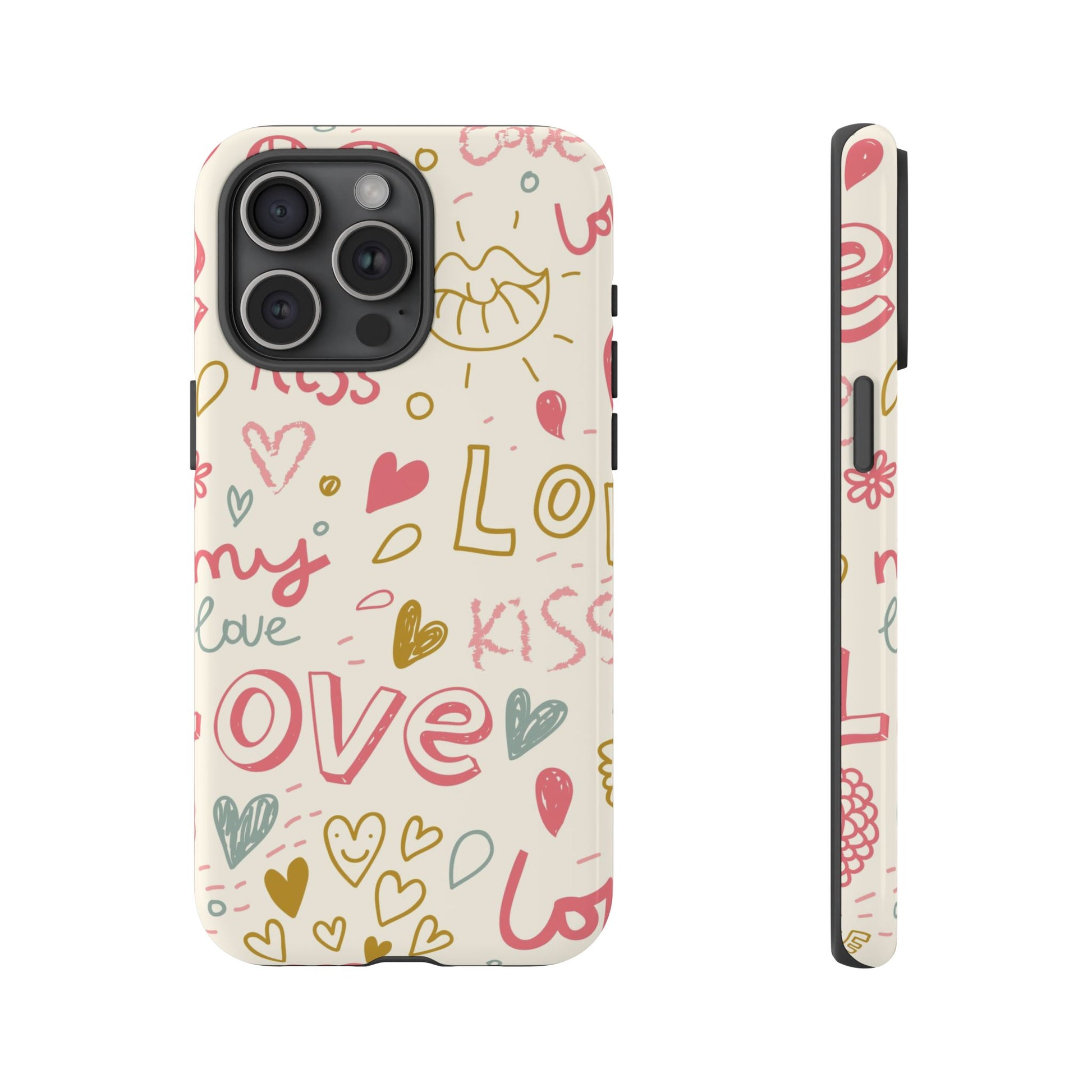 Kiss. Love. Tough iPhone Case - MVB STUDIO STORE