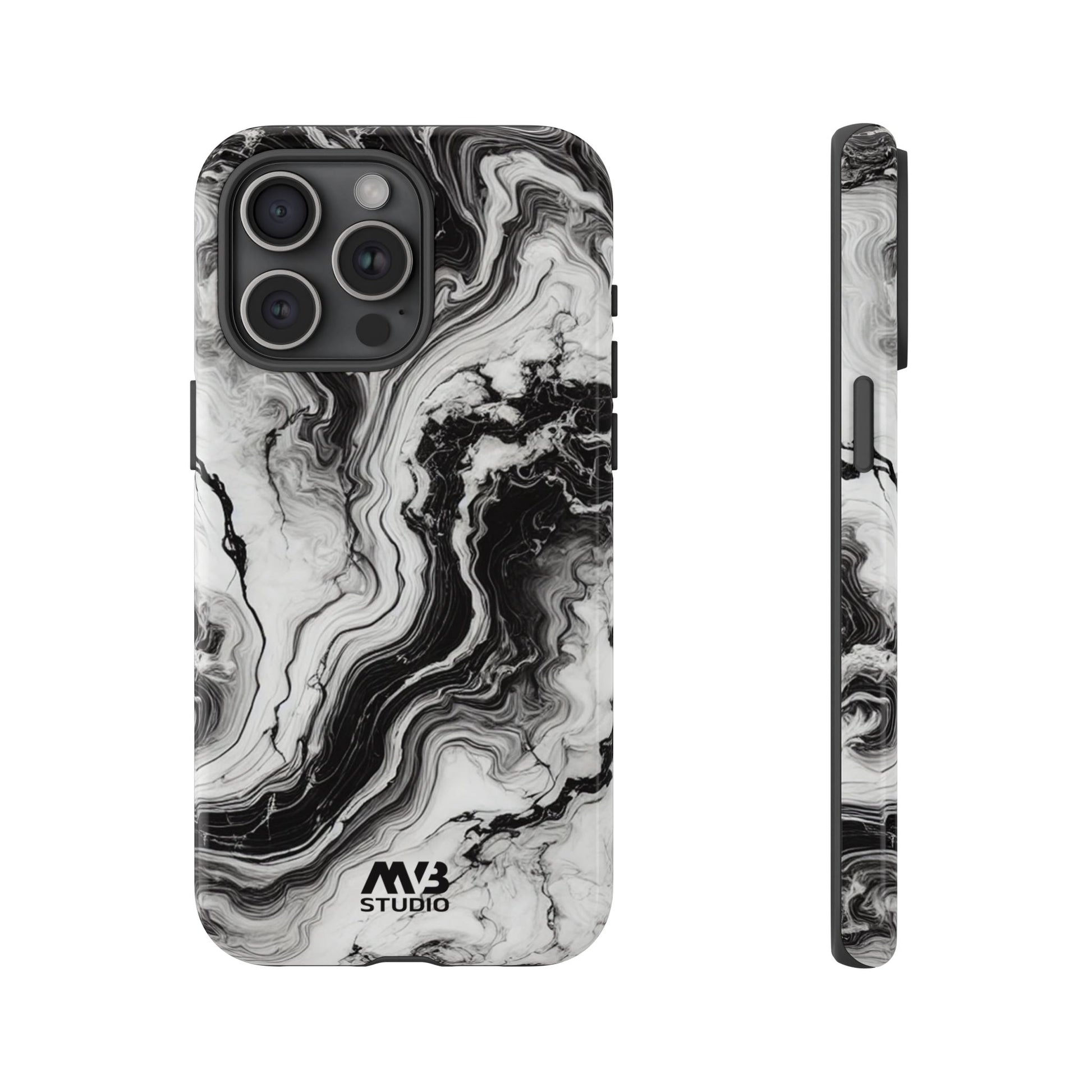Black & White Tough iPhone Case