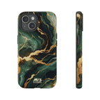 Jade & Gold Marble Camouflage Tough iPhone Case - MVB STUDIO STORE