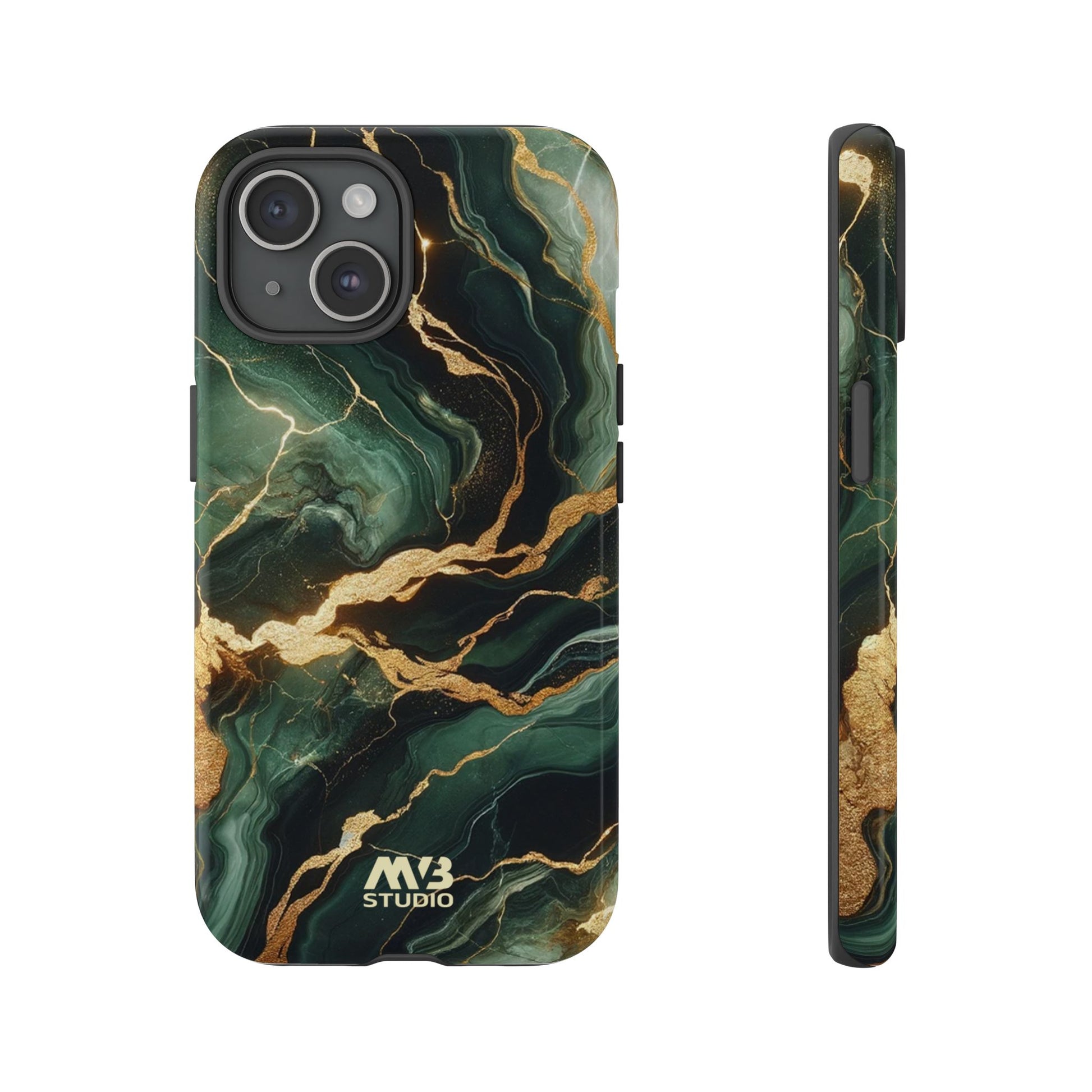 Jade & Gold Marble Camouflage Tough iPhone Case
