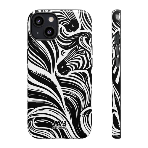 Abstract Zebra Tough iPhone Case