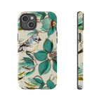 Retro Birds & Flowers Tough iPhone Case - MVB STUDIO STORE