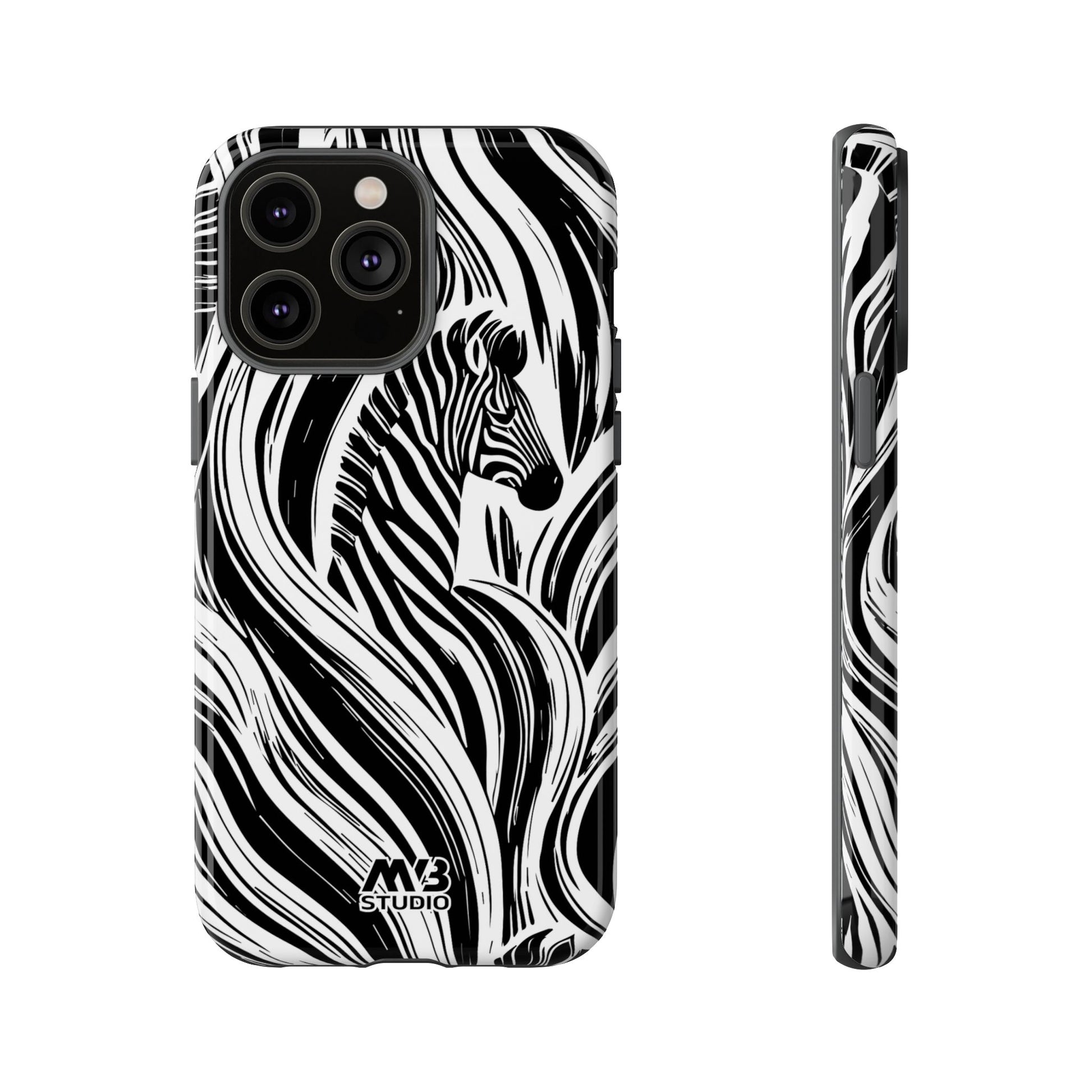 Zebra Stripes Tough iPhone Case