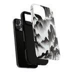 Black Ink Mountain Tough iPhone Case - MVB STUDIO STORE