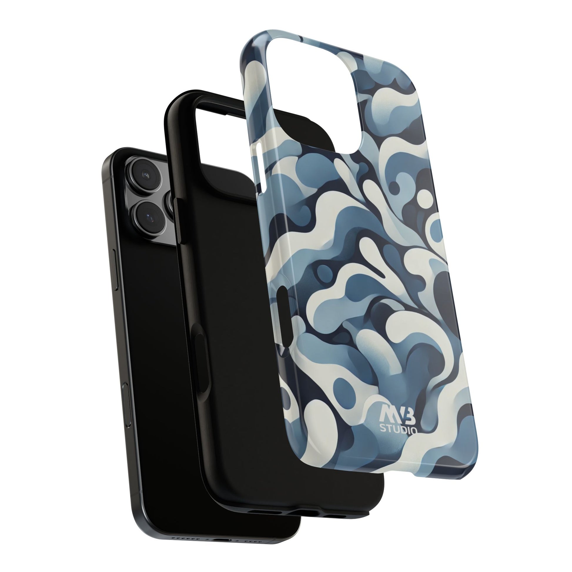 Blue Camouflage Tough iPhone Case