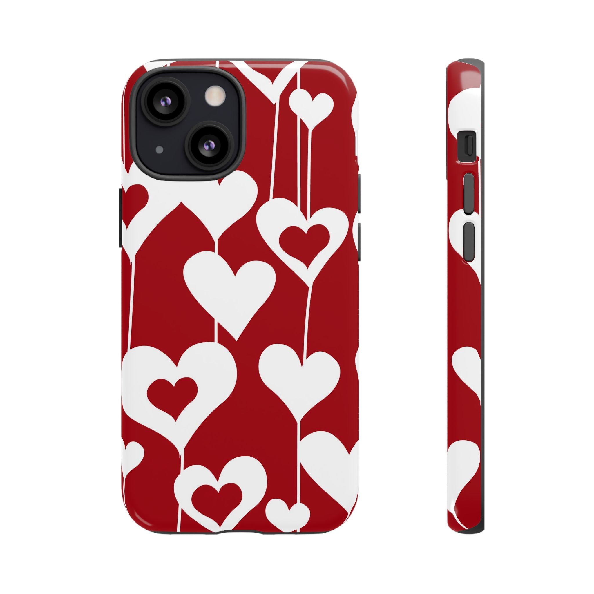 Red Dripping Hearts Tough iPhone Case - MVB STUDIO STORE