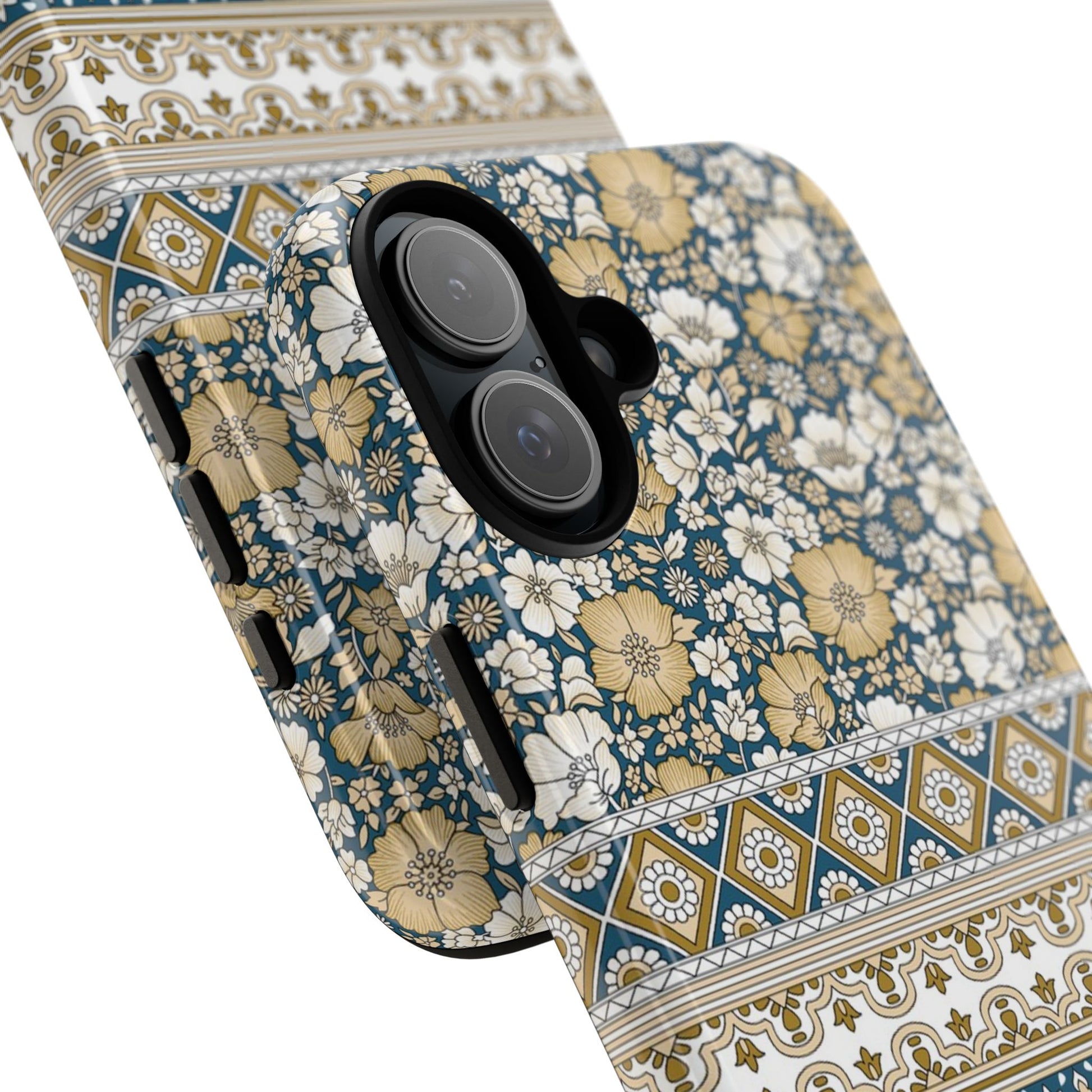 Vintage Floral Tough Phone Case for iPhone 16 models