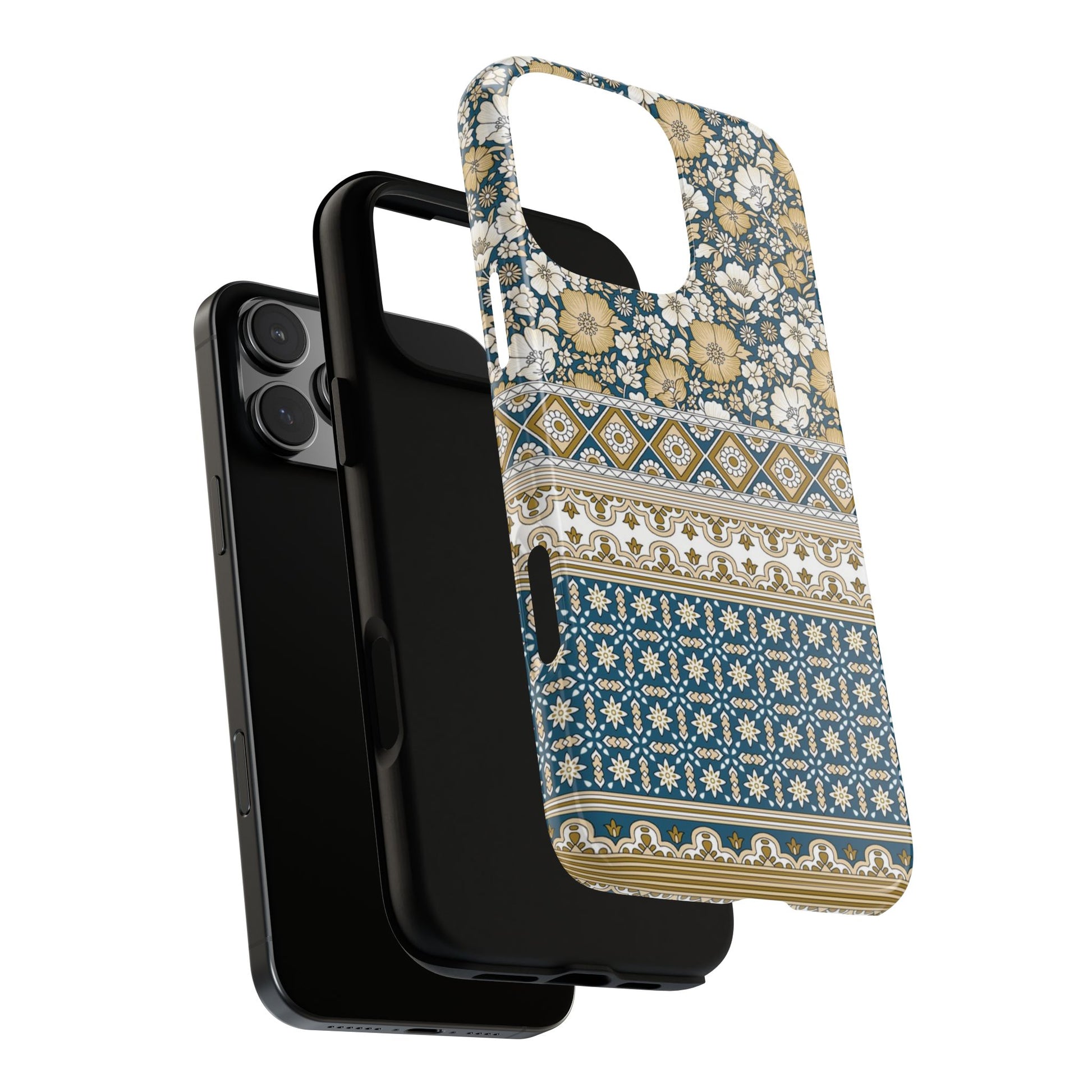 Vintage Floral Tough Phone Case for iPhone 16 models