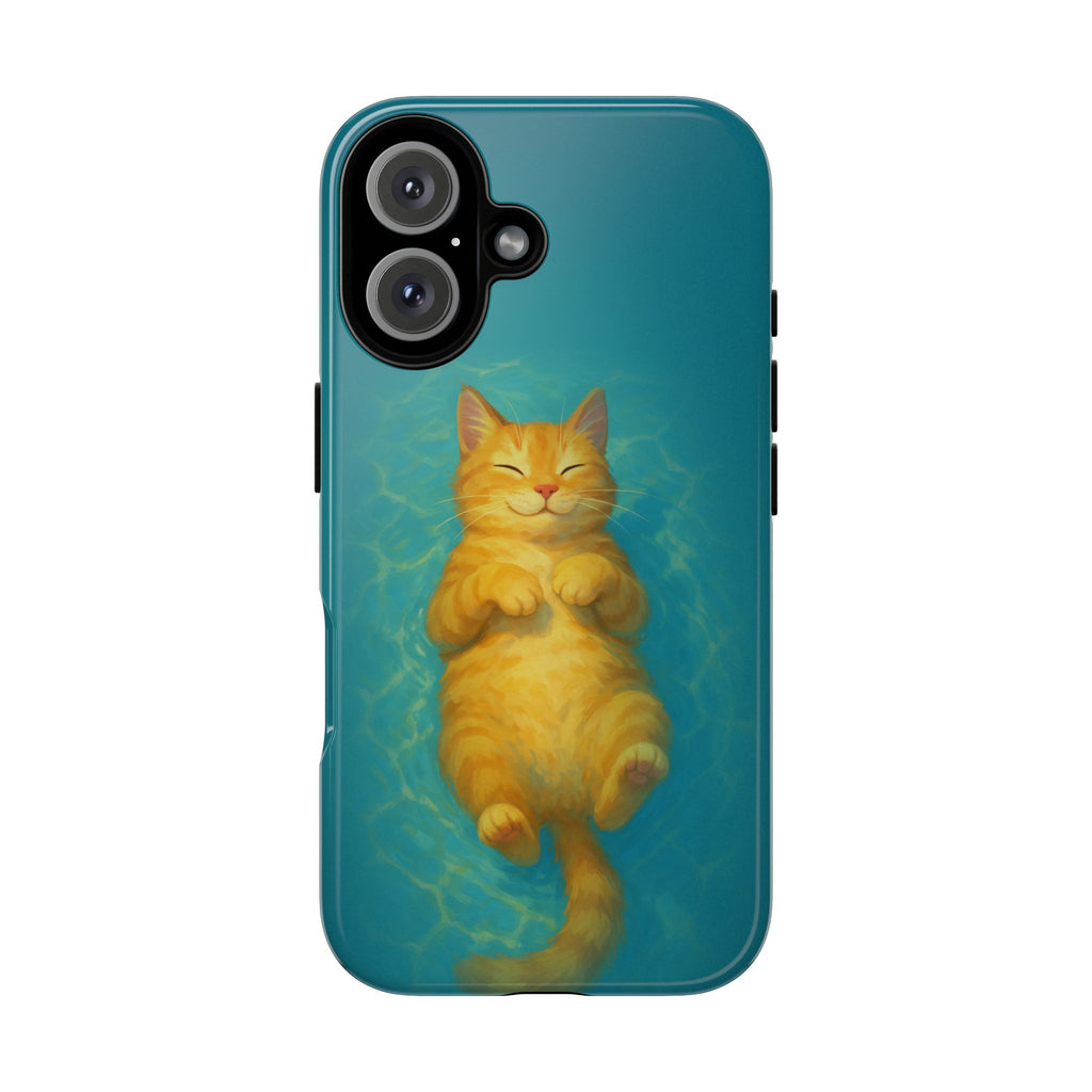 Relaxed Cat Floating iPhone Case - MVB STUDIO STORE