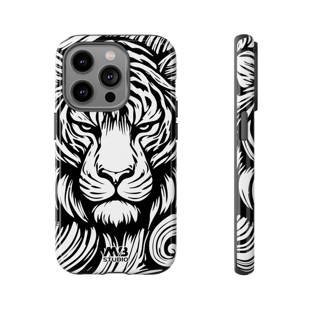 Black & White Tiger Tough iPhone Case - MVB STUDIO STORE