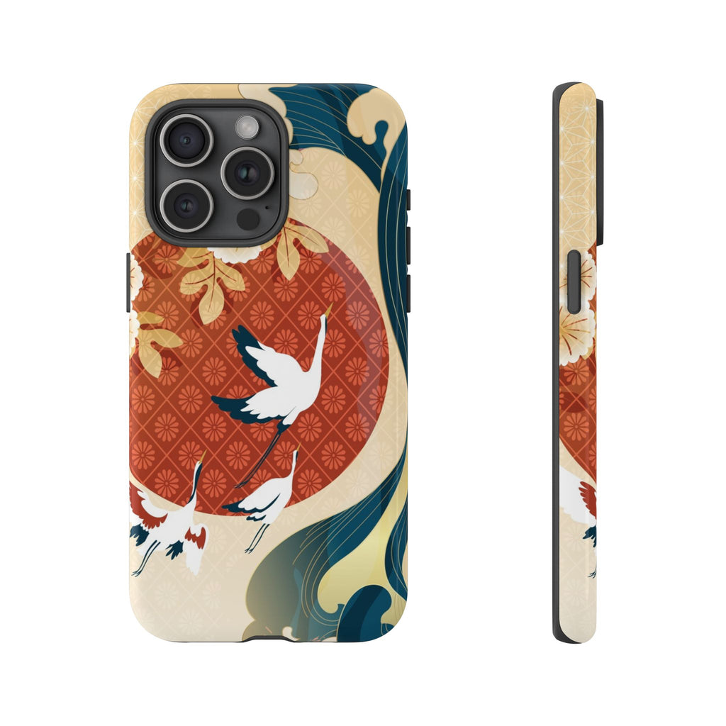 Japanese Crane Wave Tough iPhone Case - MVB STUDIO STORE