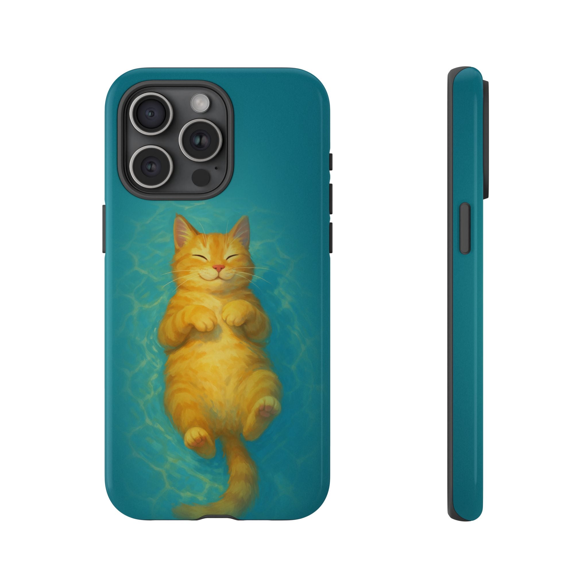 Relaxed Cat Floating iPhone Case - MVB STUDIO STORE