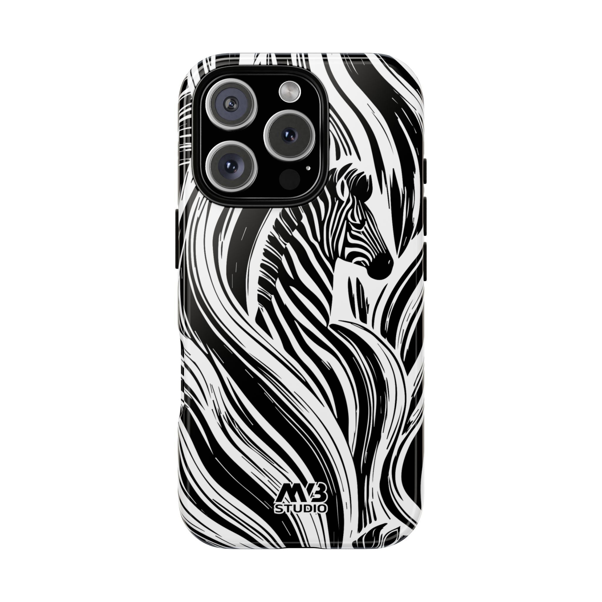 Zebra Stripes Tough iPhone Case - MVB STUDIO STORE